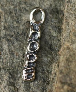 Rustic Artisan HOPE Inspirational Word Tag Charm in Sterling Silver