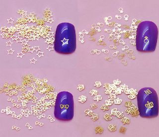 Art Metal Sticker Nail Art Decoration Sticker Available in 14 Shapes