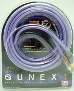 QED Qunex 1 3 meter RCA Interconnect Cables