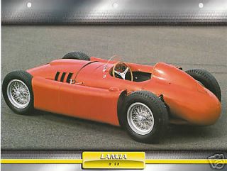 1954 54 LANCIA D 50 D50 Race Car 8.5x11 Print Sheet