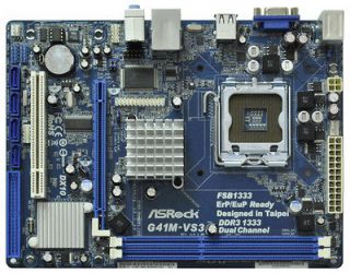 ASRock G41M VS3 R2.0 G41,DDR3,LGA 775 Motherboard