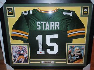 BART STARR Autographed FRAMED JERSEY GREEN BAY PACKERS WITNESSED