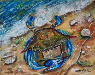 GICLEE of Painting Maryland Ocean Nautical Shell Beach Kasheta ART