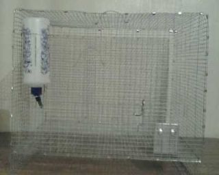 Rabbit cage with water hydrator and feeder