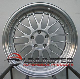 18 VARRSTOEN ES1 STYLE SILVER STAGGERED WHEELS RIMS FIT NISSAN