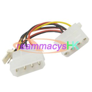 PSU Molex 4 pin to 3 pin 12V Fan Socket Cable Convertor