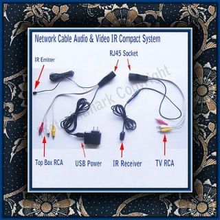 AV Video Audio Extender IR Infrared Repeater Sender Network Cable Set