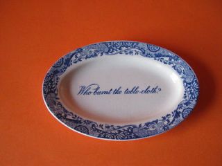 Copeland Spode Blue Italian Small Oval Platter Who burnt the table