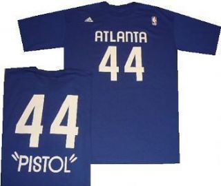 Atlanta Hawks Pete Maravich Throwback Adidas Pistol T Shirt Pistol