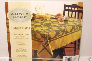 100% Cotton Tablecloth Autumn Theme 52 x 70