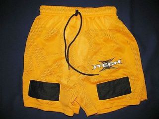 ITECH Jock HOCKEY Shorts Size YL Youth LARGE Mesh with BUILT in