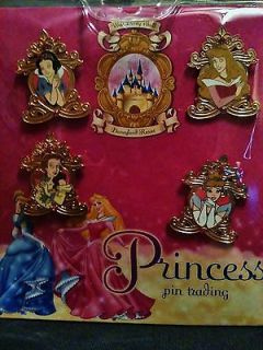 Disney Princess Pins Belle Cindrella Snow White Aurora Sleeping Beauty