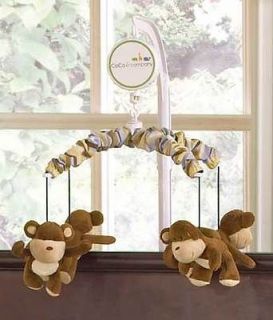 Monkeys Baby Boys Nursery Crib Animal Themed Safari Musical Mobile