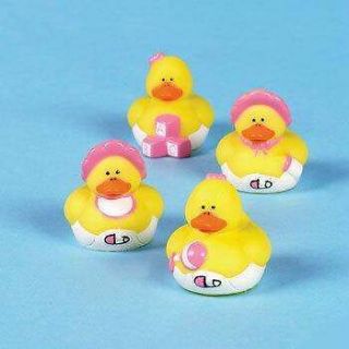 Newly listed 12 Pink BABY GIRL RUBBER DUCKS Ducky Shower Party Favors