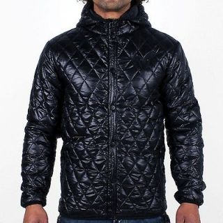 MENS BOYS VOI JEANS ATOM QUILTED BUBBLE RETRO JACKETS BLACK WINTER