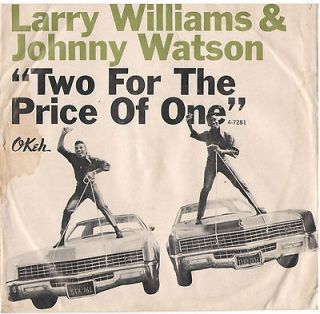 LARRY WILLIAMS & JOHNNY WATSON  PICTUR E SLEEVE ONLY (2 FOR THE PRICE