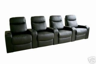 Home Theater Seating Recliner Movie Chairs 4 Seats