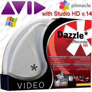 Avid Pinnacle Dazzle DVD Recorder HD Video DVC USB R2 +Studio HD v14