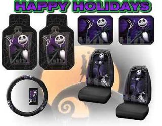 Nightmare Before Christmas FULL CAR INTERIOR SET 7pc Mats Seat Covers