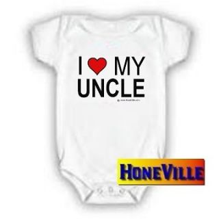 LOVE MY UNCLE creeper sleeper bodysuit t shirt infant baby one piece