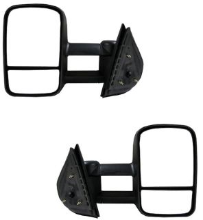 CHEVY GMC TRUCK TOWING MIRRORS MANUAL PAIR R/L 07 11 (Fits 2011
