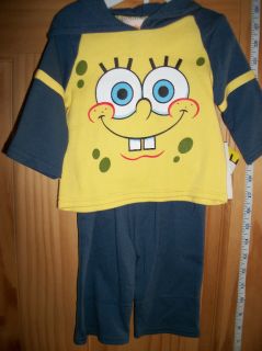 NEW SpongeBob Squarepants Baby Clothes 0 3M Sponge Bob Hooded Jacket