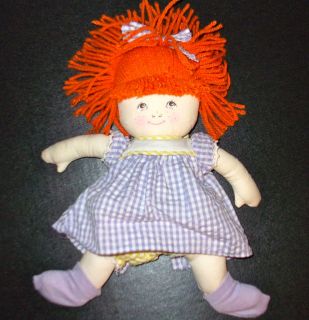 Dolls by Pauline Red Hair Two Face Sleeping Awake Baby Soft Cloth Toy