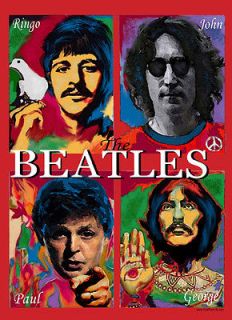 The BEATLES painting/gicle​e on canvas 16x20 with mat frame. By the