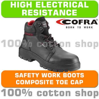 Cofra NEW ELECTRICAL Work Safety Boots Shoes Black Leather Non Metal