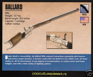 BALLARD RIFLE (MARLIN) Gun Atlas Classic Firearms CARD