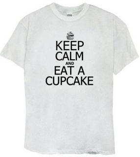 Personalized Keep Calm and Eat a Cupcake T shirt Pick your Size Free