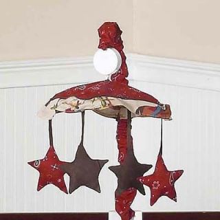 MUSICAL MOBILE FOR WILD WEST COWBOY HORSE WESTERN BABY CRIB BEDDING