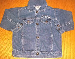 18 month G UNIT denim JACKET boom box eagle snap front HEAVY WEIGHT