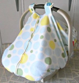 Warm Fleece Baby Car Seat Carrier Canopy Cover Mod Dots, FREE