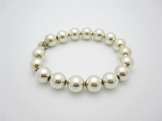 Tiffany & Co. Sterling Silver Bead Ball Bracelet 7.5