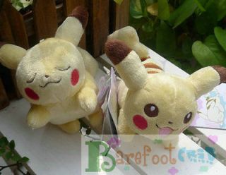 NEW W/tags BANPRESTO POKEMON ~Sleep & Run Pikachu~~ 4 PLUSH DOLLS