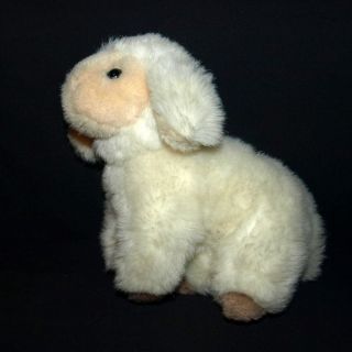 Kinder Gund Cream Baby Sheep Lamb Rattle Infant Stuff Animal Plush