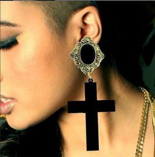 Acrylic Cross Bad to the Bone Earrings Basketball Wives Brook Bailey