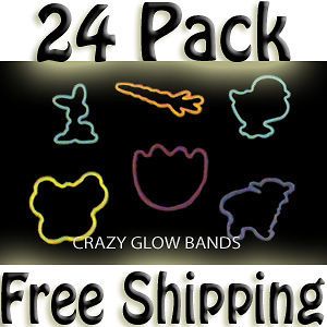 Crazy Glow Bands BUNNY 24 Pack bandz silly rabbit