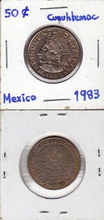 Banco de Mexico $ 50 Cts Cuauhtemoc 1983 Visit My  Store For More