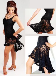 new latin salsa tango ballroom dance dress # s8022 black