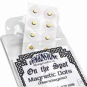 MAGNETIC THERAPY Dots Bandages 2500 Gauss 24K GP 10pk