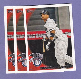 2010 Topps Update US 230 Robinson Cano Yankees All Star Game 3 Card