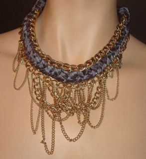 BANANA REPUBLIC RIBBON CHAIN UNIQUE necklace new