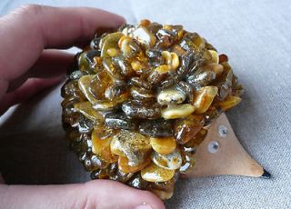 Genuine Real BALTIC AMBER Huge Hedgehog