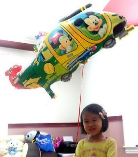 Mickey Minnie Mouse Helicopter Happy Birthday Baby Shower Balloon Jet