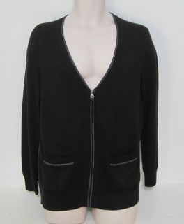 BANANA REPUBLIC Mens Black Wool Blend Cardigan Sweater Size M XXL NWT