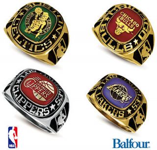NBA Celtics Clippers Lakers Bulls Basketball Trophy Ring by Balfour