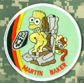 BART SIMPSON MARTIN BAKER CLUB EJECTION SEAT PATCH