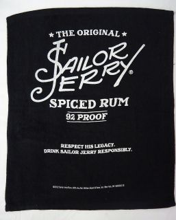 Sailor Jerry Rum Bar Hand Towel BLACK